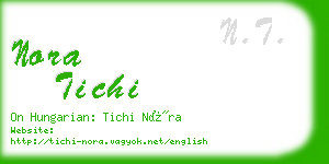 nora tichi business card